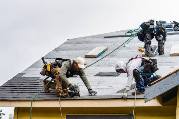 Professional Flat Roof Repair technician working in Harrisonville, NJ